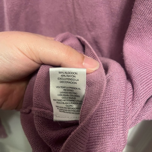 Hannah Purple Long Sleeve Thin Sweater
Blouse With The Lace Trim Bell
Sleeve L - Picture 4 of 7